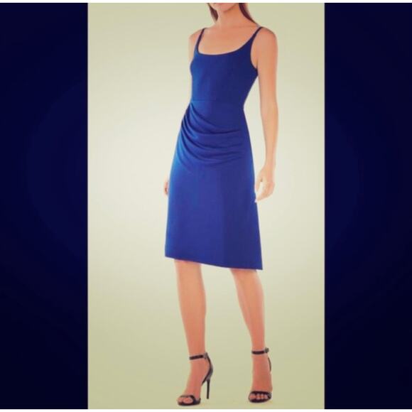 BCBGMaxAzria Cobalt Blue Knee Length Cocktail Dress - Size Medium - Picture 1 of 5